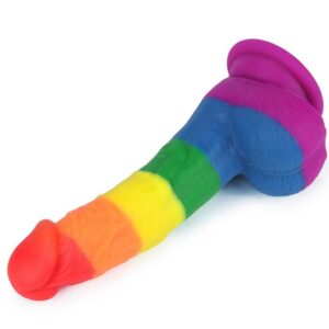 Lovetoy PRIDER LGBT rainbow dildo 8"