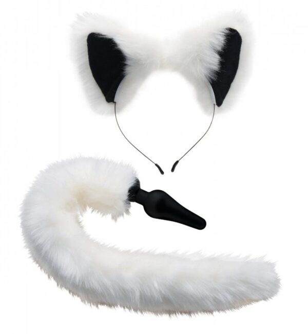 Tailz White Fox Tail and Ears Set