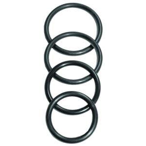 Sportsheets O-Rings Set 4 Assorted Sizes Black